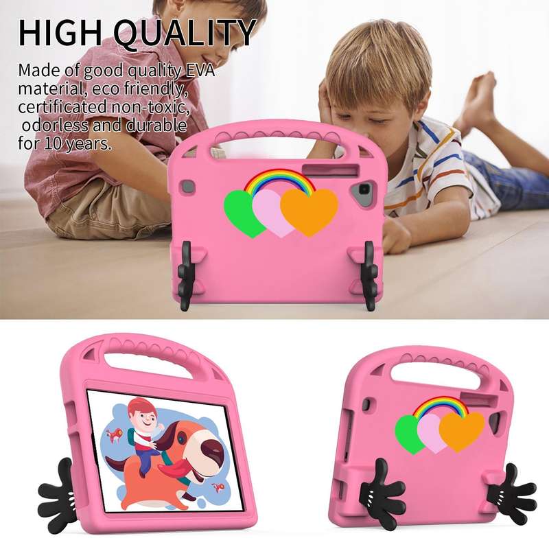 For Samsung Galaxy Tab A9 Love Small Palm Holder EVA Tablet Case(Pink)