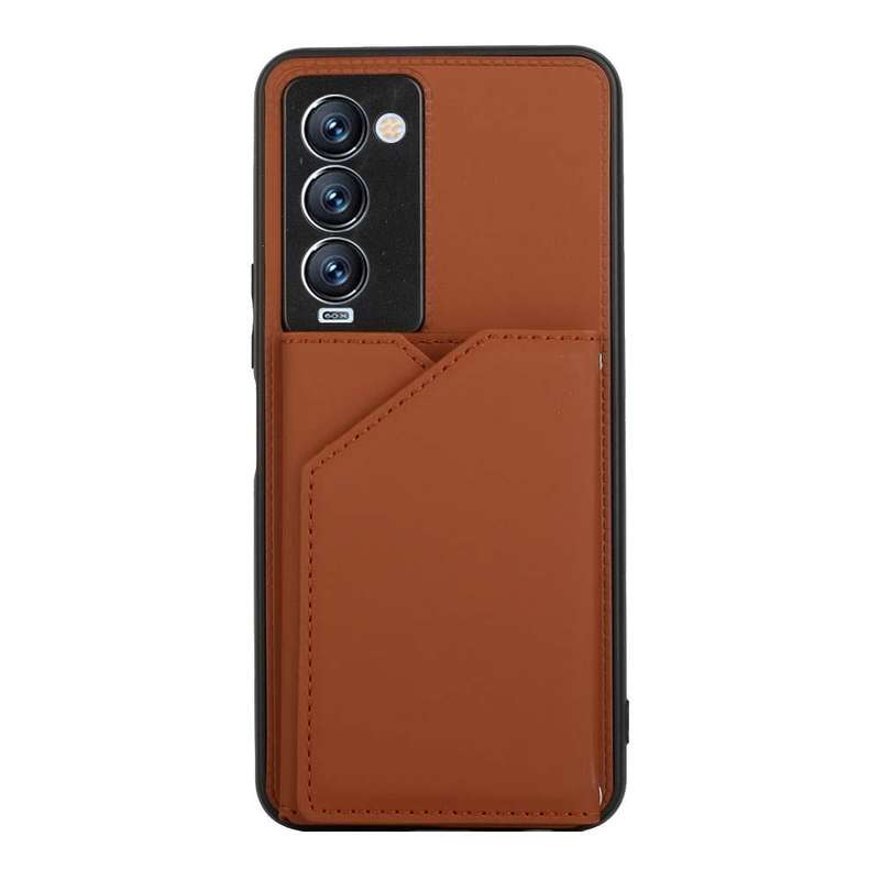 For Tecno Camon 18 Premier Skin Feel PU + TPU + PC Phone Case(Brown)