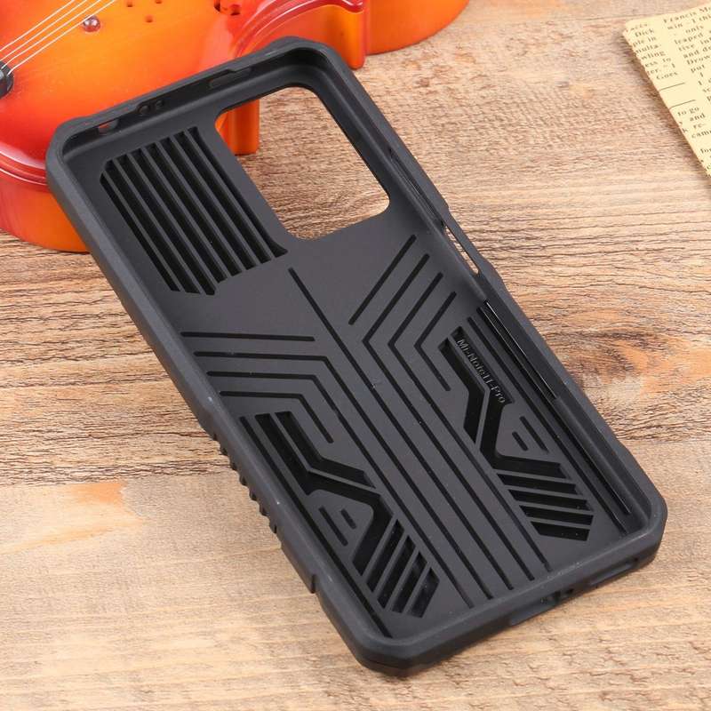 For Xiaomi Redmi Note 11 Pro Global Lanyard Mecha Armor Kickstand PC + TPU Phone Case(Black)