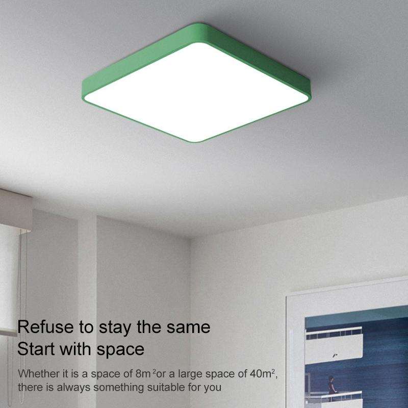 Macaron LED Square Ceiling Lamp, White Light, Size:30cm(Green)
