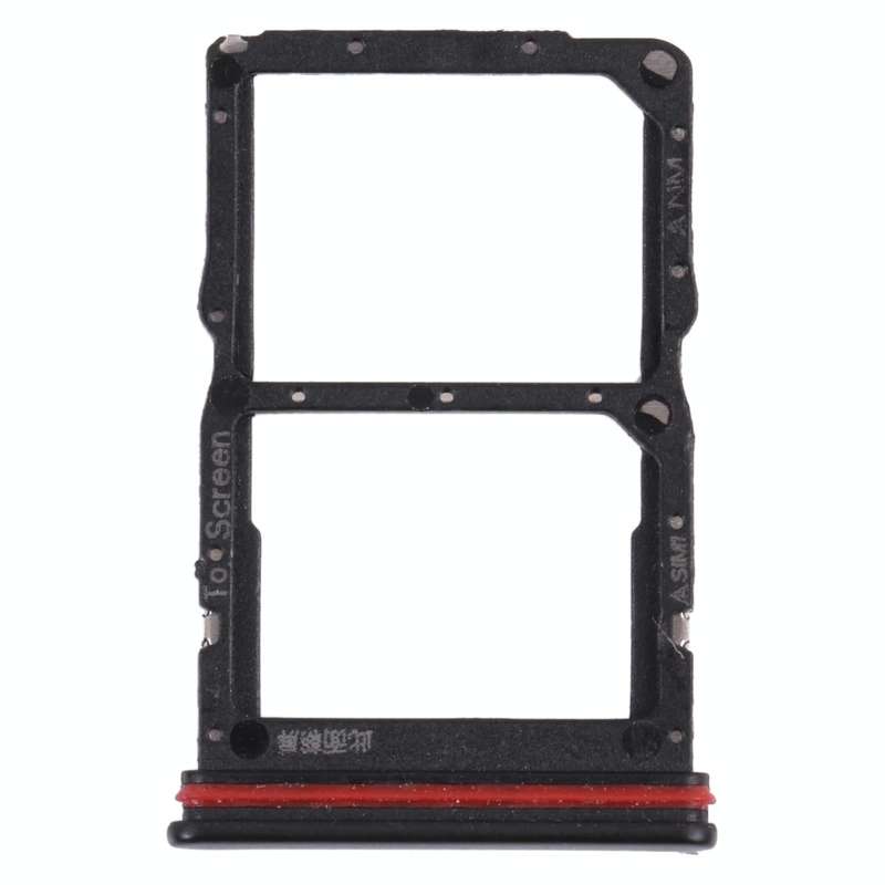 SIM Card Tray + NM Card Tray for Huawei nova 7 SE 5G Youth (Black)