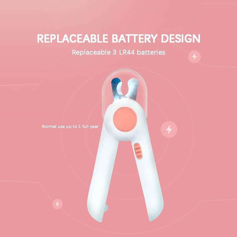 Pet Cat and Dog LED Light Nail Clippers (Blue)