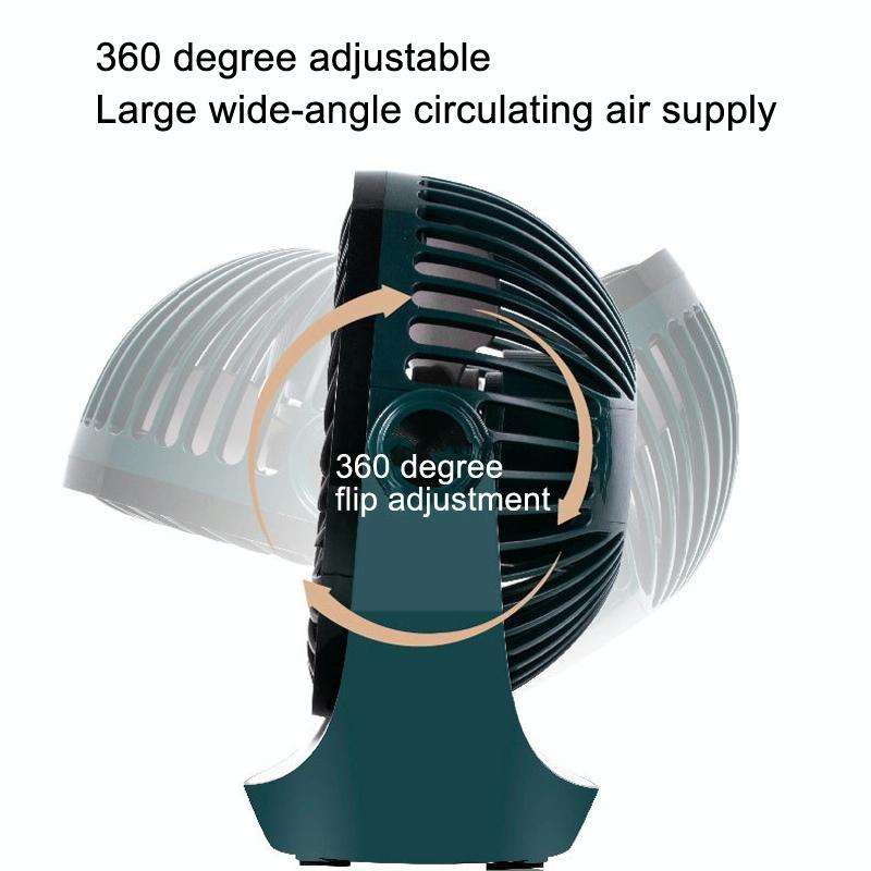Desktop USB Fan Charging Mini Portable Fan 5000mAh (Gray)