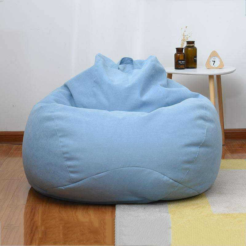 Lazy Sofa Bean Bag Chair Fabric Cover, Size: 90x110cm(Sky Blue)