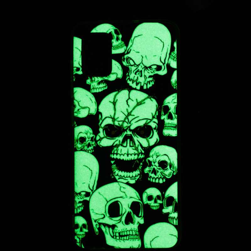 For Xiaomi Redmi 10 Luminous TPU Protective Phone Case(Skull)