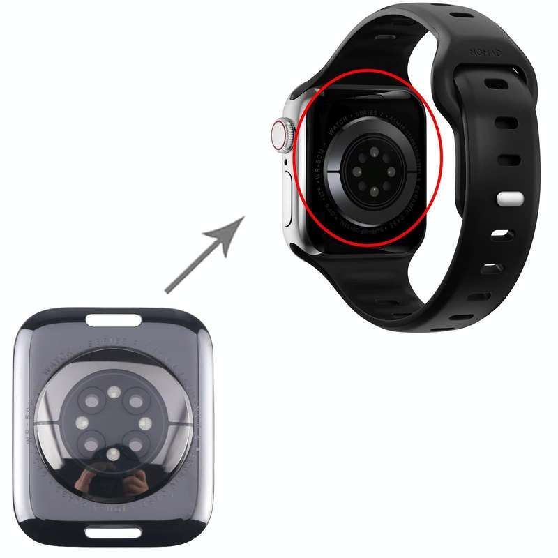 For Apple Watch Series 9 41mm GPS Glass Back Cover With Charging Module