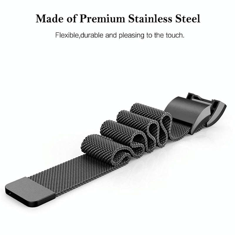 Smart Watch Stainless Steel Watch Band for FITBIT Charge 2, Size: L(Silver)