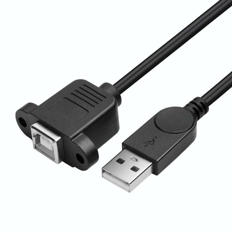 USB 2.0 Male to USB 2.0 Type-B Female Printer / Scanner Adapter Cable for HP, Dell, Epson, Length...