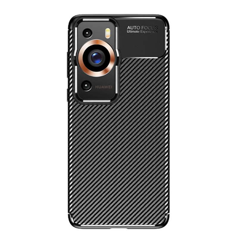 For Huawei P60 Pro Carbon Fiber Texture Shockproof TPU Phone Case(Black)