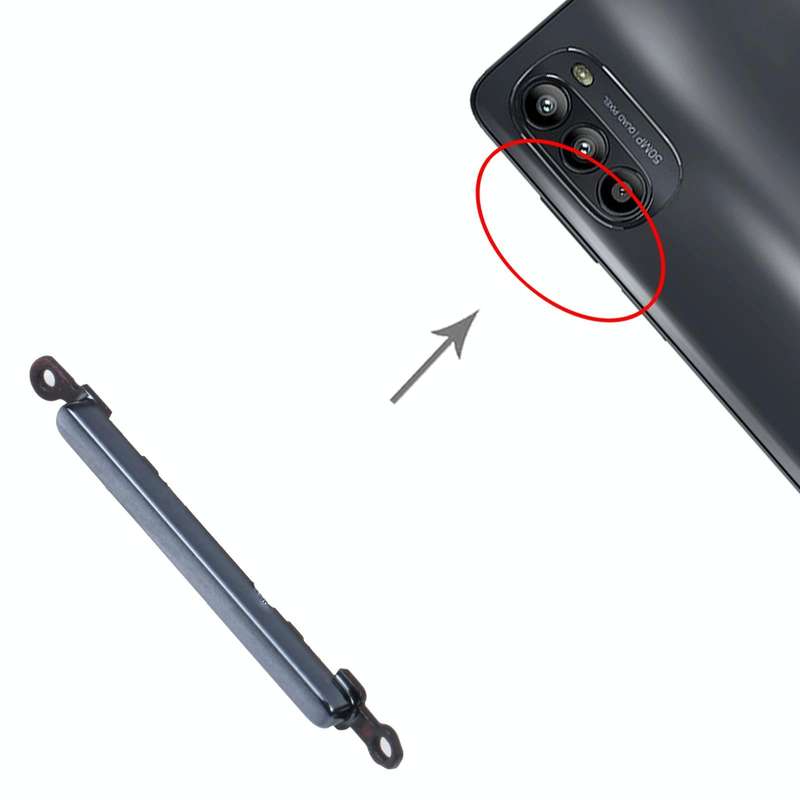 For Motorola Moto G52 Volume Control Button (Black)