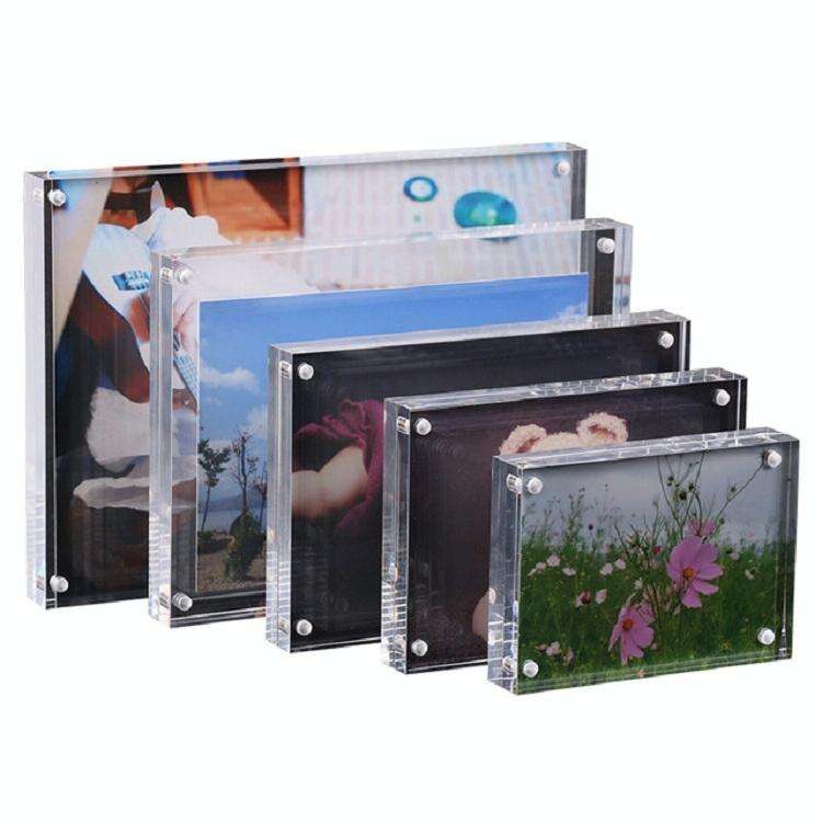 Magnetic Acrylic Transparent Rectangle Photo Frame Creative Birthday Photo Frame, Size:55x82mm