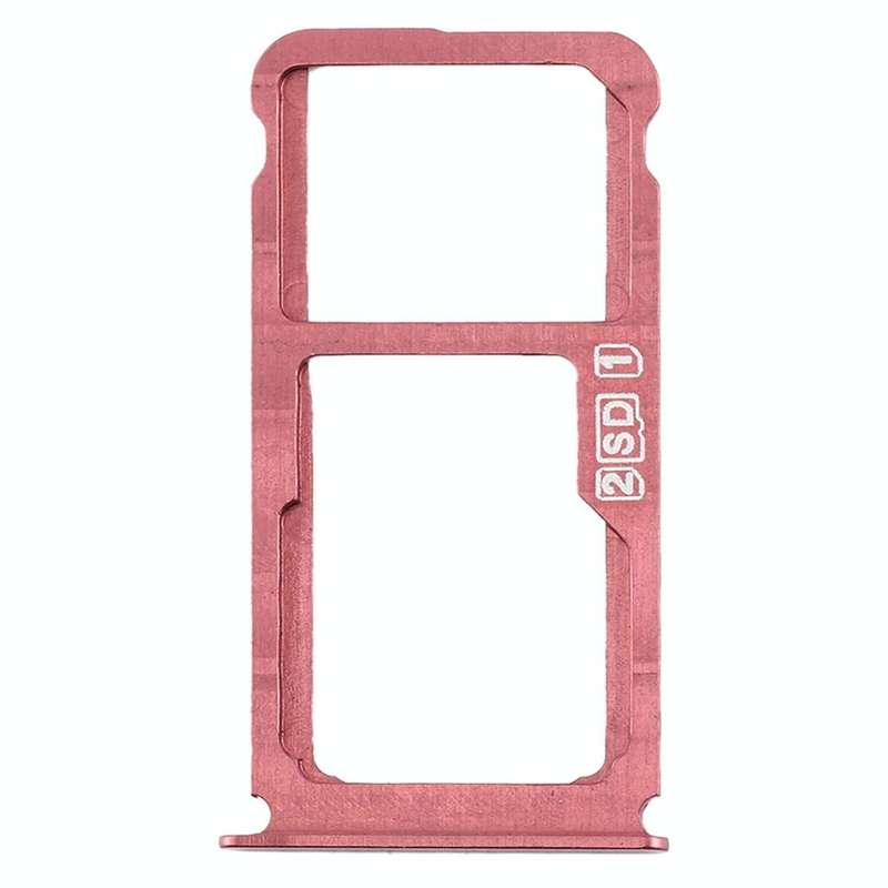 SIM Card Tray + SIM Card Tray / Micro SD Card Tray for Nokia 7 Plus TA-1062 (Purplish Red)