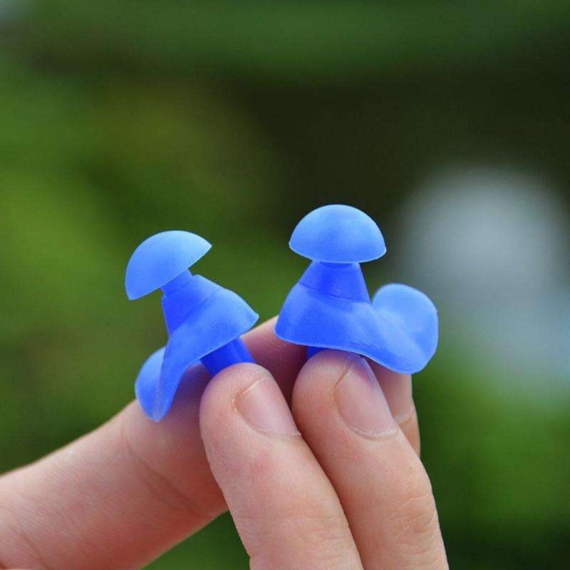 2 Pair Soft Ear Plugs Environmental Silicone Waterproof Dust-Proof Earplugs Diving Water Sports S...