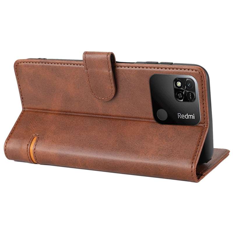 For Xiaomi Redmi 10C Classic Wallet Flip Leather Phone Case(Brown)