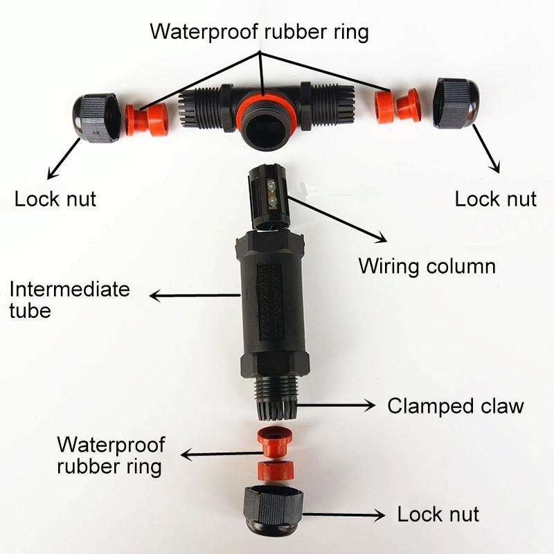XY25 IP68 Waterproof 5 Pin T-type Cable Connector