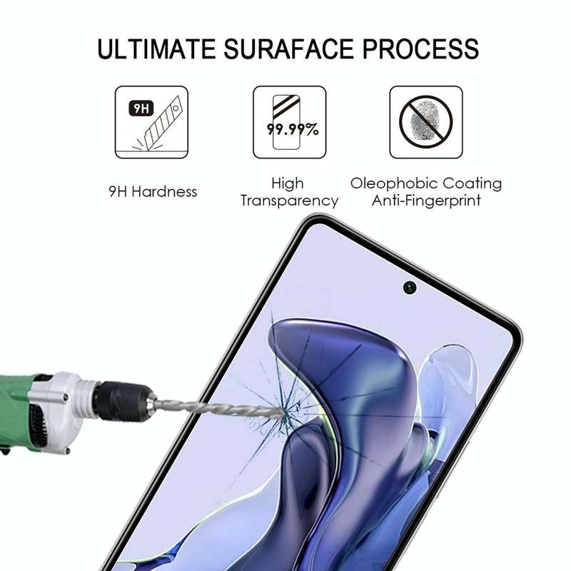 For Xiaomi Mi 11T / 11T Pro Full Glue Full Screen Tempered Glass Film