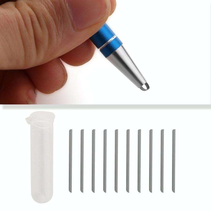 2 PCS Carving Pen Magic Engraving Hair Style Razor Pen Oil Head Nicked Tattoo Pen Scraper