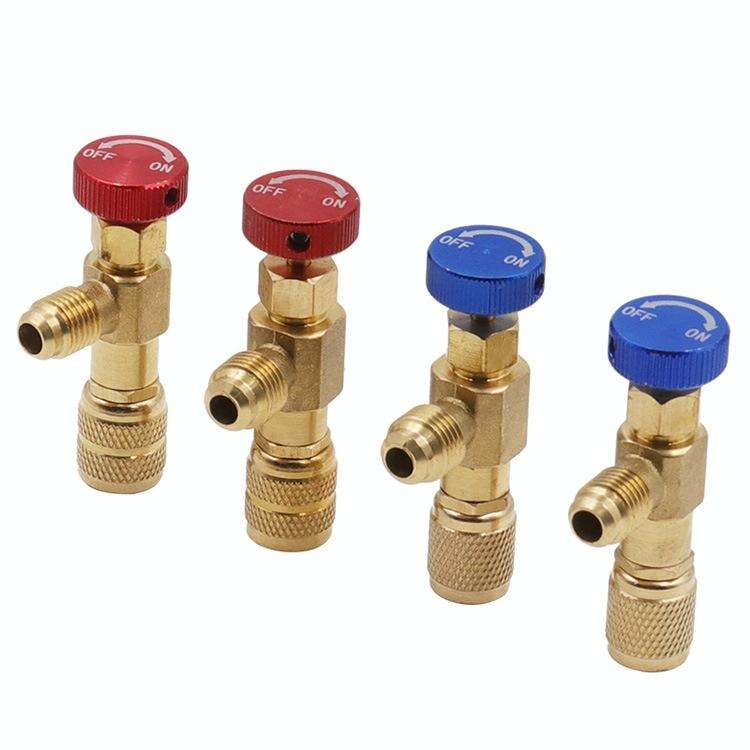 Air Conditioner Fluoridation Safety Valve Refrigerant Filling Connector(Side R410 Bottom R22)