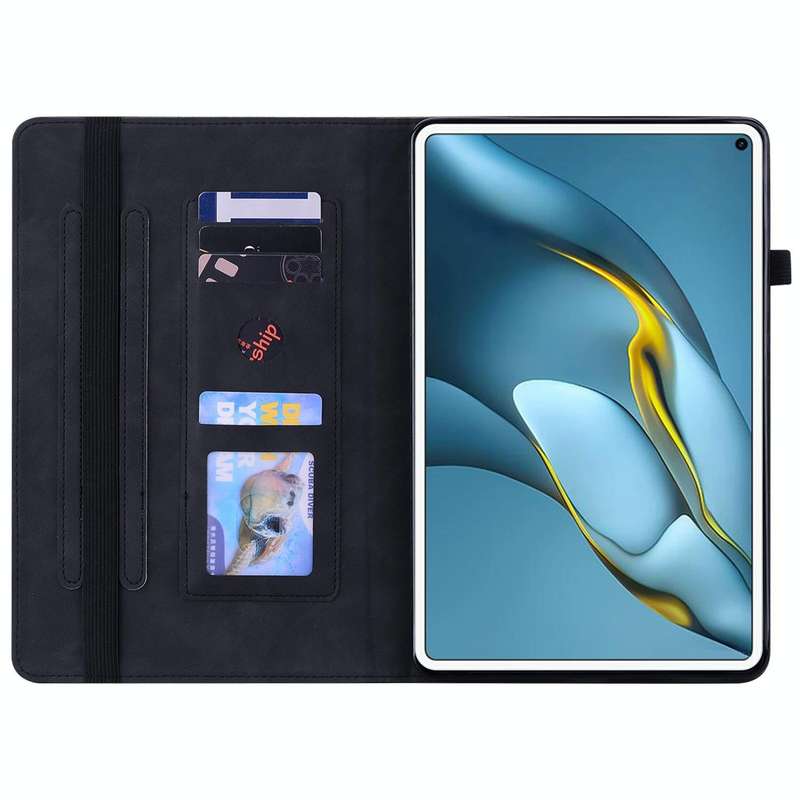 For Huawei MatePad Pro 10.8 2021 / 2018 Skin Feel Solid Color Zipper Leather Tablet Case(Black)