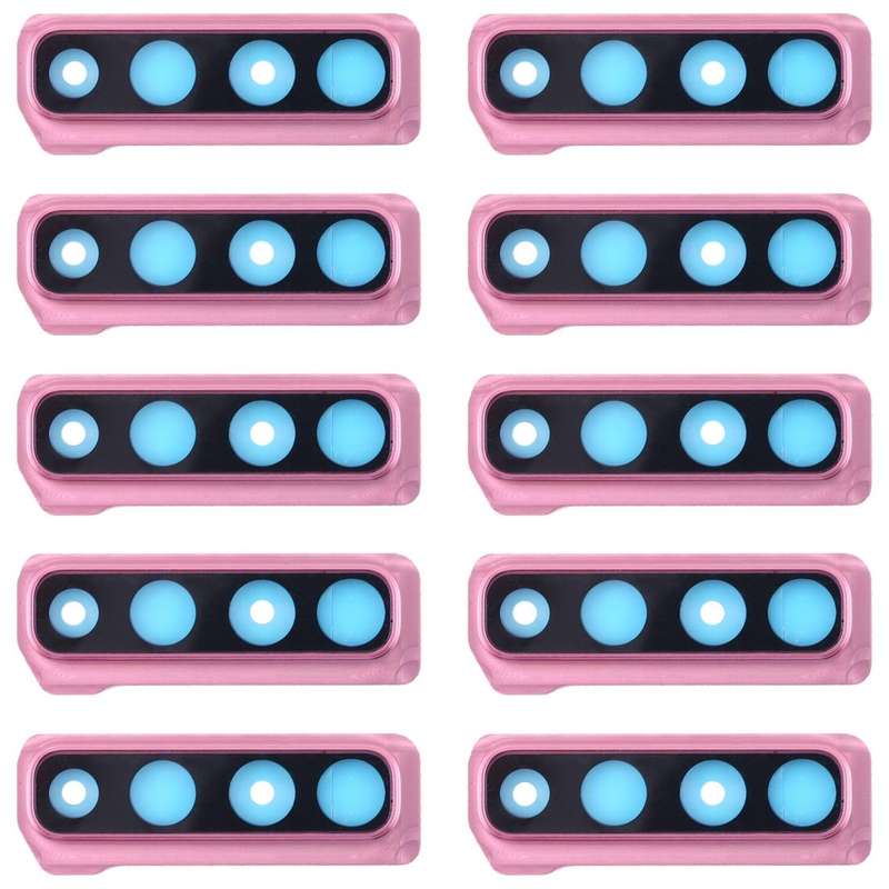 For Galaxy A9 (2018) A920F/DS 10pcs Camera Lens Cover (Pink)