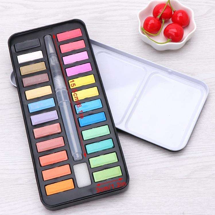 Solid Watercolor Paint Set Portable Drawing Acrylic Art Painting Supplies(12 colors)