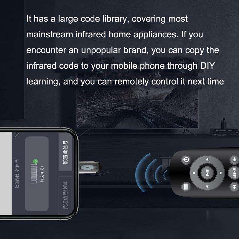 R10 Phone Smart Infrared Transmitter Learning Type Long Distance Remote Control, Interface: Micro...