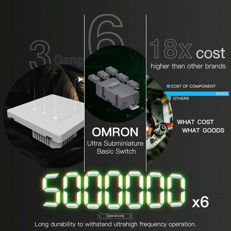 Tuya ZigBee Smart Single-fire Zero-fire Sharing Timing Voice Wall Switch EU Plug, Style: 2 Ways (...