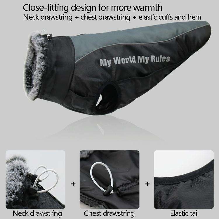 BL-683 Keep Warm Reflective Dog Clothes, Size: XXXL(Grapefruit Red)