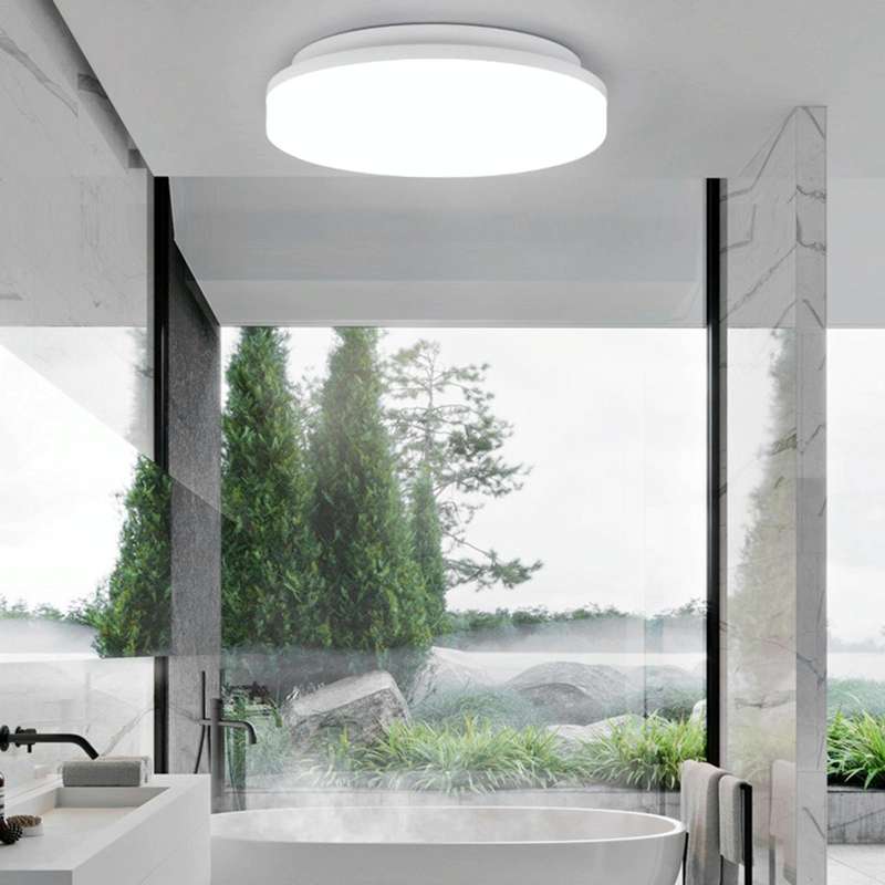 LED Ceiling Lamp Waterproof Moisture-Proof Dustproof Supply Light Bathroom Balcony Lamp, Power so...