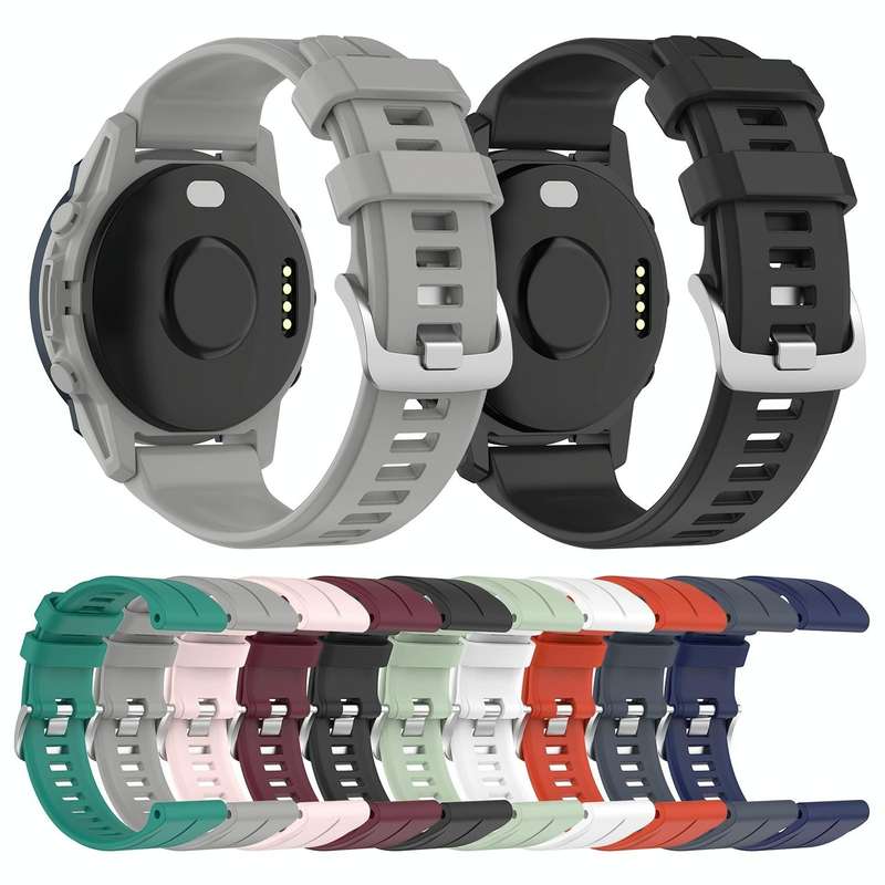 For Garmin Forerunner 955 / 255 / 745 22mm Silicone Watch Band(Dark Blue)
