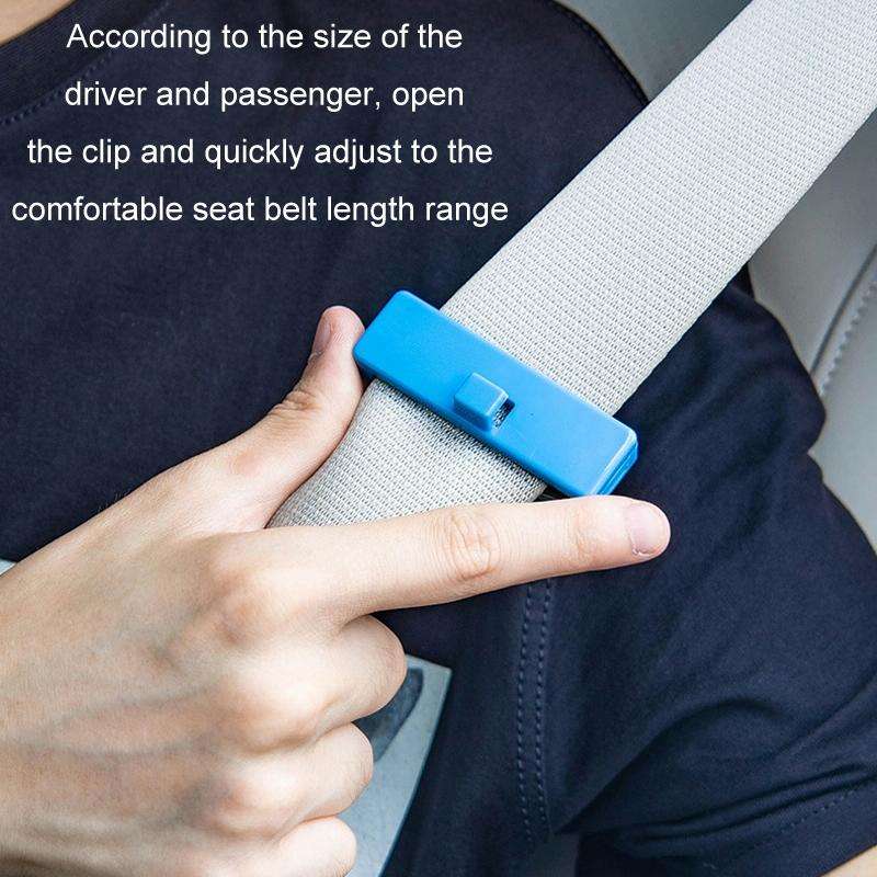 SHUNWEI 1pair Car Safety Belt Limiter Anti-Stranglehold Clip(Black)