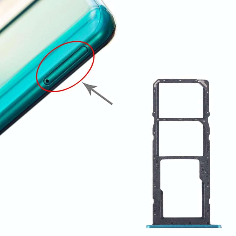 For Honor X10 Lite SIM + SIM + Micro SD Card Tray (Green)