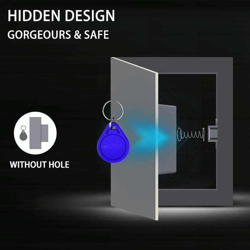 T3 ABS Magnetic Card Induction Lock Invisible Bilateral Open Cabinet Door Lock (Grey)