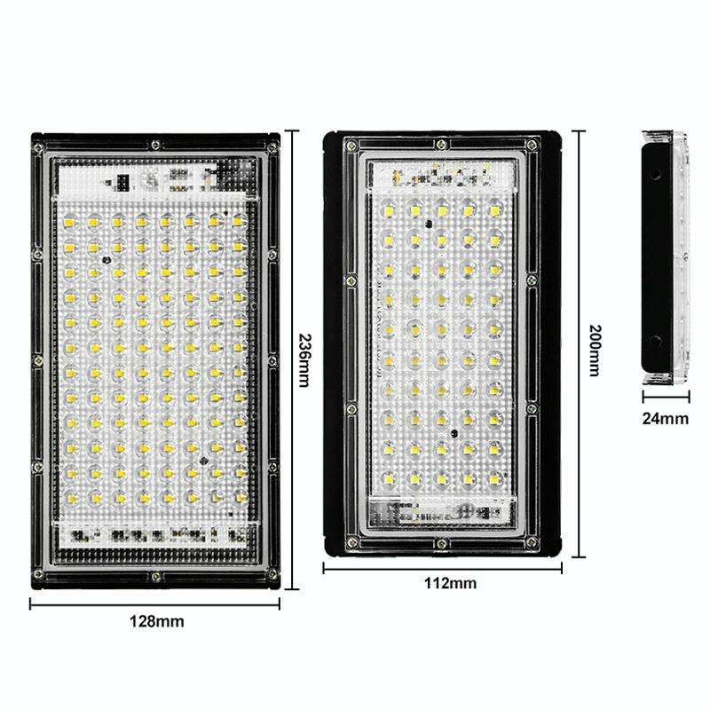 Waterproof LED Flood Light Outdoor Garden Light Construction Site Lighting Project Light, Specs: ...