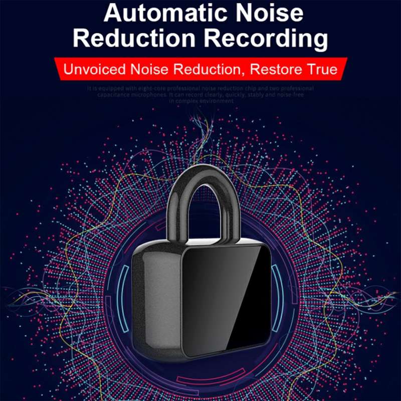Q11 Intelligent HD Noise Reduction Lock Voice Recorder, Capacity:8GB(Black)