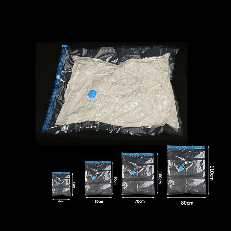 3 PCS Hot Vacuum Bag Storage Organizer Transparent Border Foldable Extra Large Seal Compressed Tr...