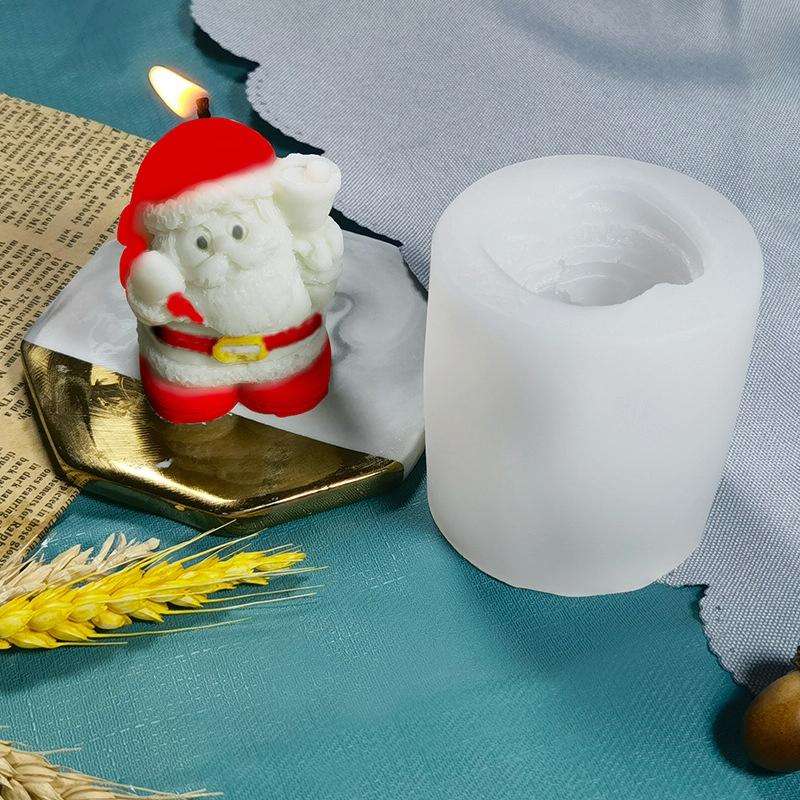 DIY Christmas Candle Aromatherapy Gypsum Silicone Mold, Shape: Snow House 3