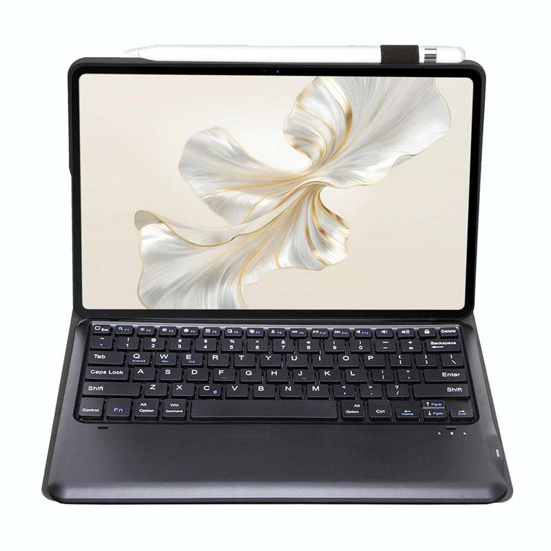 For Honor Pad 9 AH19 TPU Ultra-thin Detachable Bluetooth Keyboard Tablet Leather Case(Black)