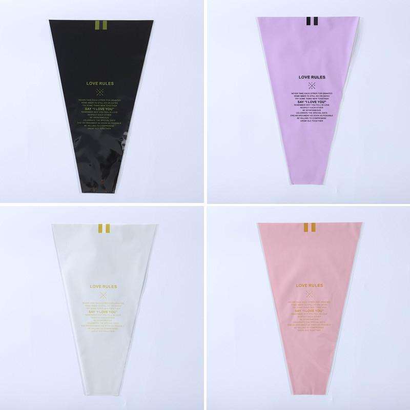 Flower Packaging Bag Trapezoid Bag Dried Flower Bag(Pink)