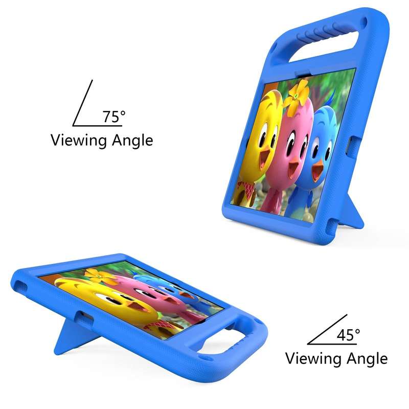 For Samsung Galaxy Tab S6 Lite P610 Handle EVA Shockproof Tablet Case with Holder(Blue)
