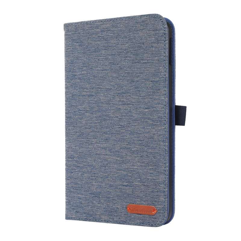 For Nokia T10 Fabric PU + TPU Flip Tablet Leather Case(Dark Blue)