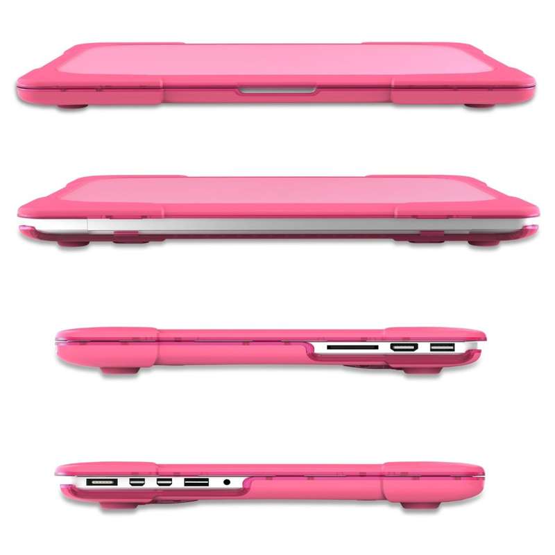 For MacBook Air 13.3 inch A1932 (2018) TPU + PC Two Color Laptop Protective Case(Rose Red)