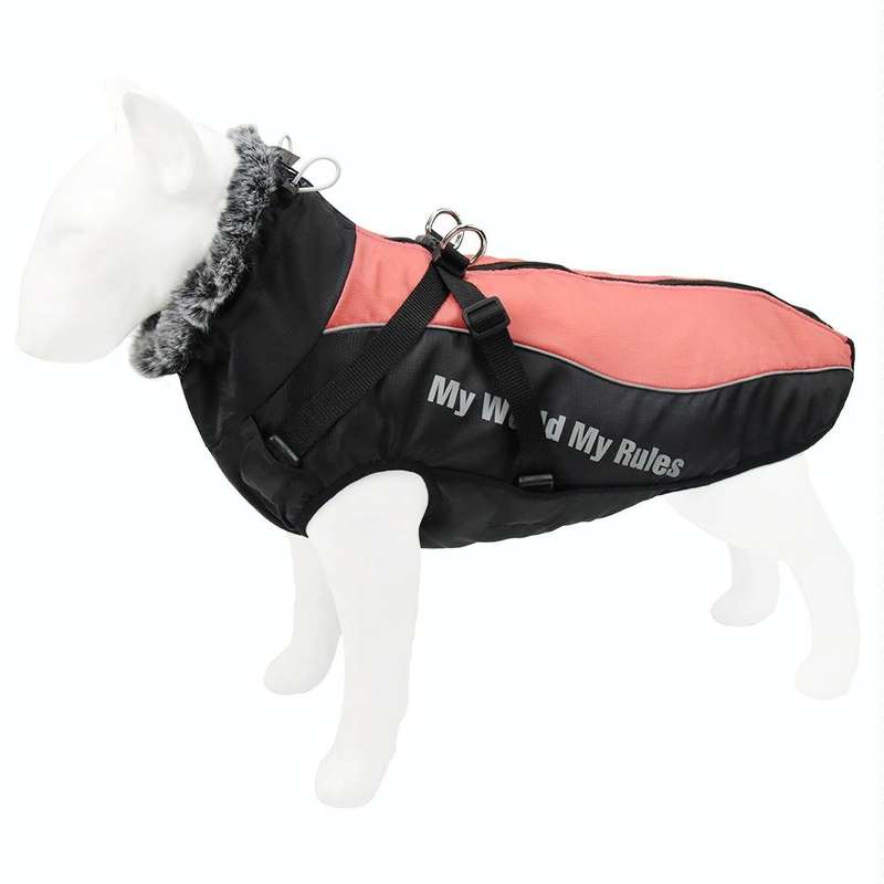 BL-683 Keep Warm Reflective Dog Clothes, Size: XXXL(Grapefruit Red)