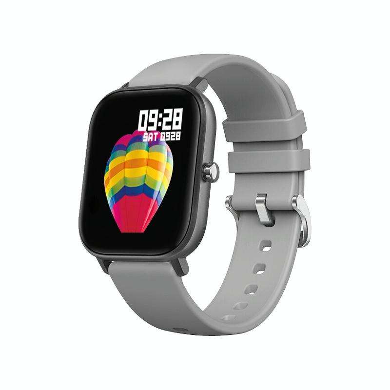 P8 1.4 Inch Heart Rate Blood Pressure Monitoring Smart Watch, Color: Silver Gray
