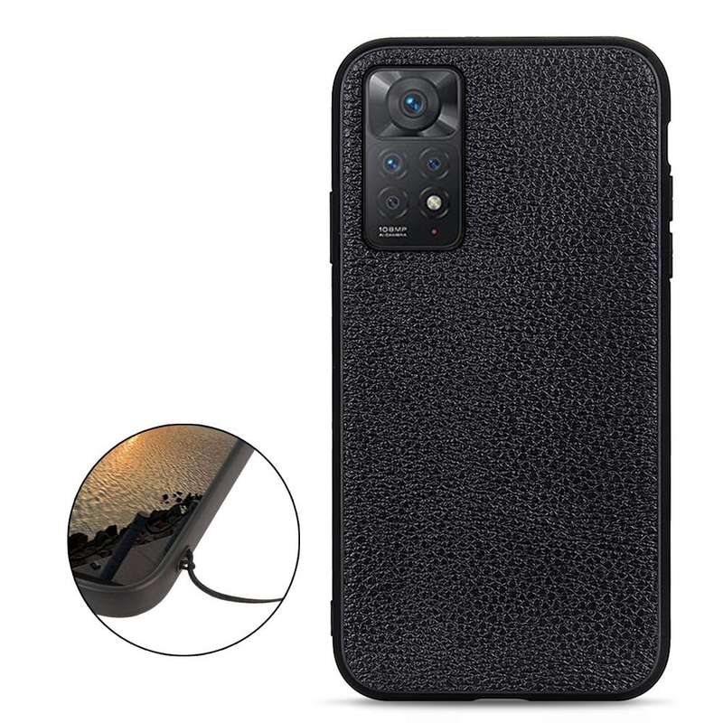 For Xiaomi Redmi Note 11 Pro Global Accurate Hole Litchi Texture Leather Shockproof Phone Case(Bl...