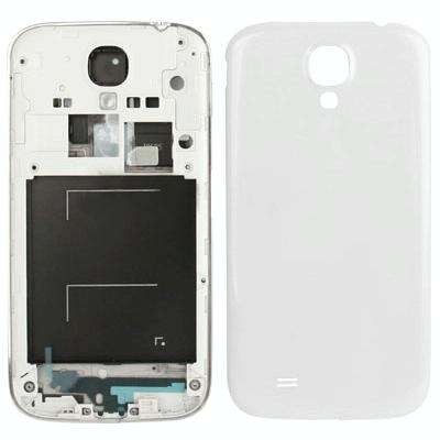 For Samsung Galaxy S IV / i9500 Original Middle Frame Bezel with Back Cover (White)