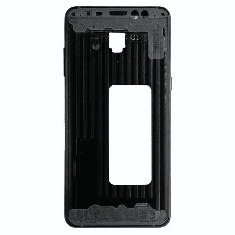For Galaxy A8+ (2018), A730F, A730F/DS Front Housing LCD Frame Bezel Plate (Black)