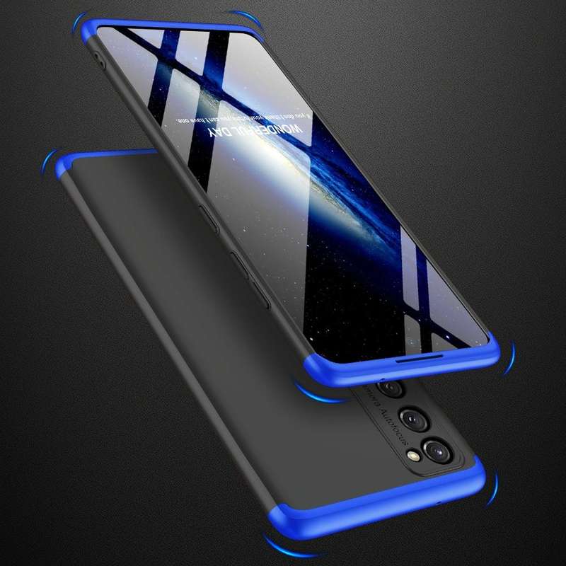 For Samsung Galaxy S20 FE GKK Three Stage Splicing Full Coverage PC Protective Case(Black Blue)