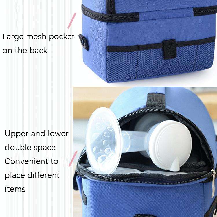 Double Insulation Bag Breast Milk Fresh Bag Bottle Mummy Bag(Wine Red)