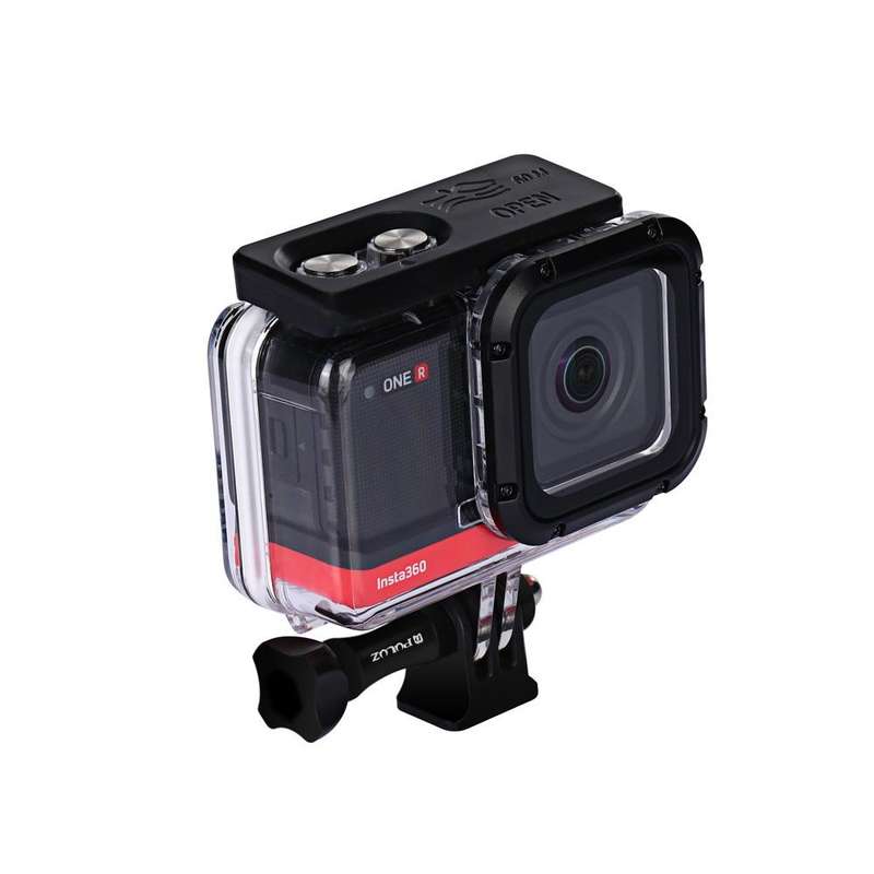 PULUZ 60m Underwater Depth Diving Case Waterproof Camera Housing for Insta360 ONE R 4K Wide-angle...